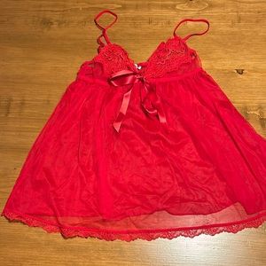 Victorias secret red babydoll size L
